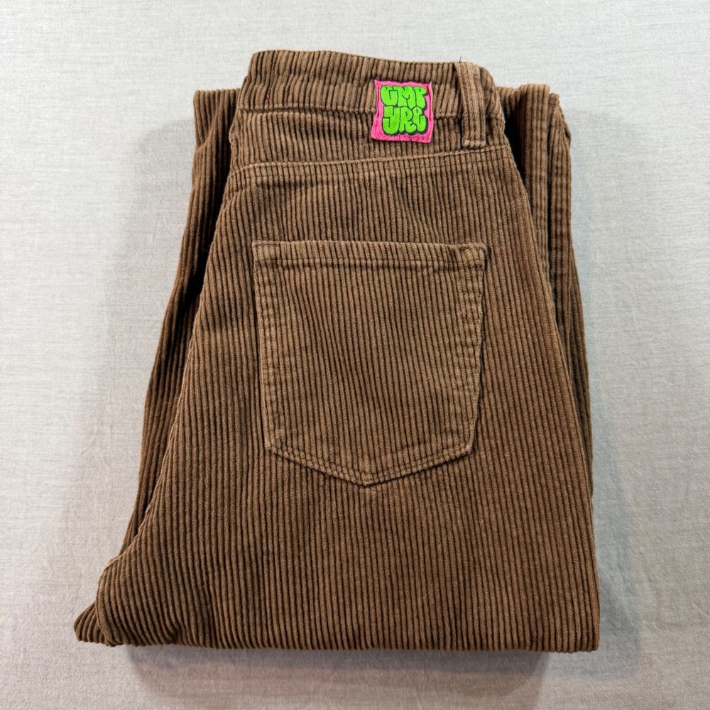 Empyre Tori‎ Corduroy Pants Womens 1 Brown Excellent Wide Leg Skate 90s Style